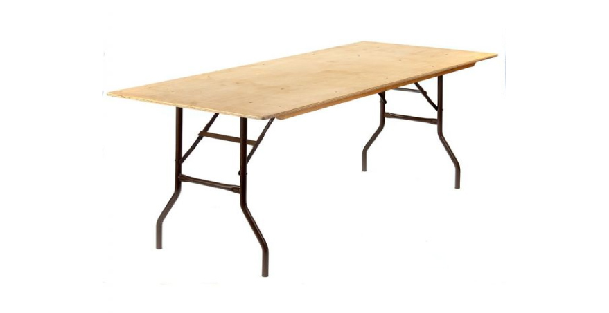 השכרת שולחן עץ מלבני מתקפל - פניקס אירועים